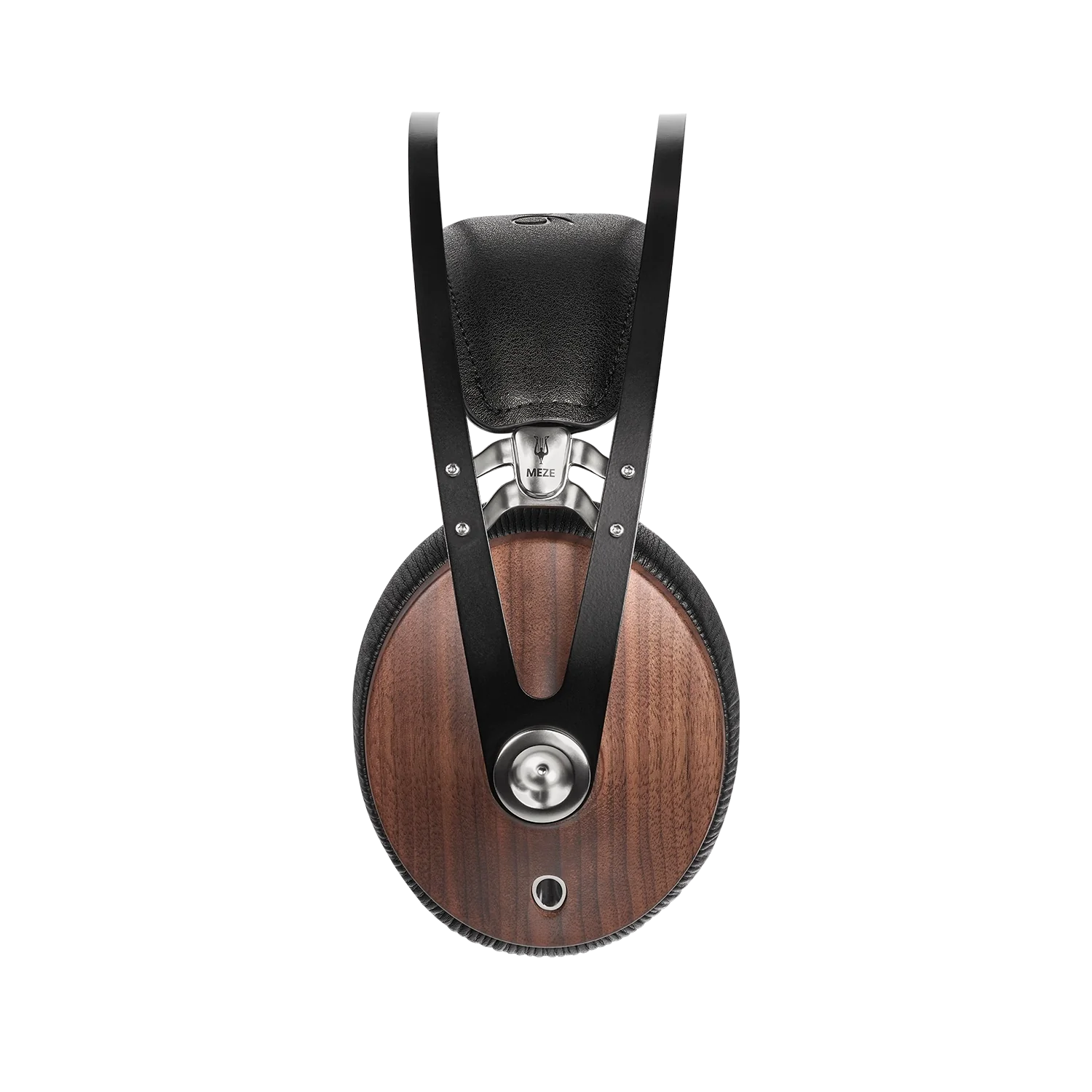 Side view highlighting the sleek walnut wood design and cushioned ear pads for immersive listening of the audiophile premium closed-back wooden headphones
