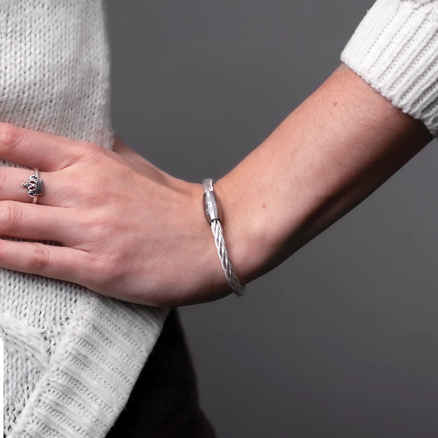 BRACELET ARTISANAL EN PCUHD PLAQUÉ ARGENT